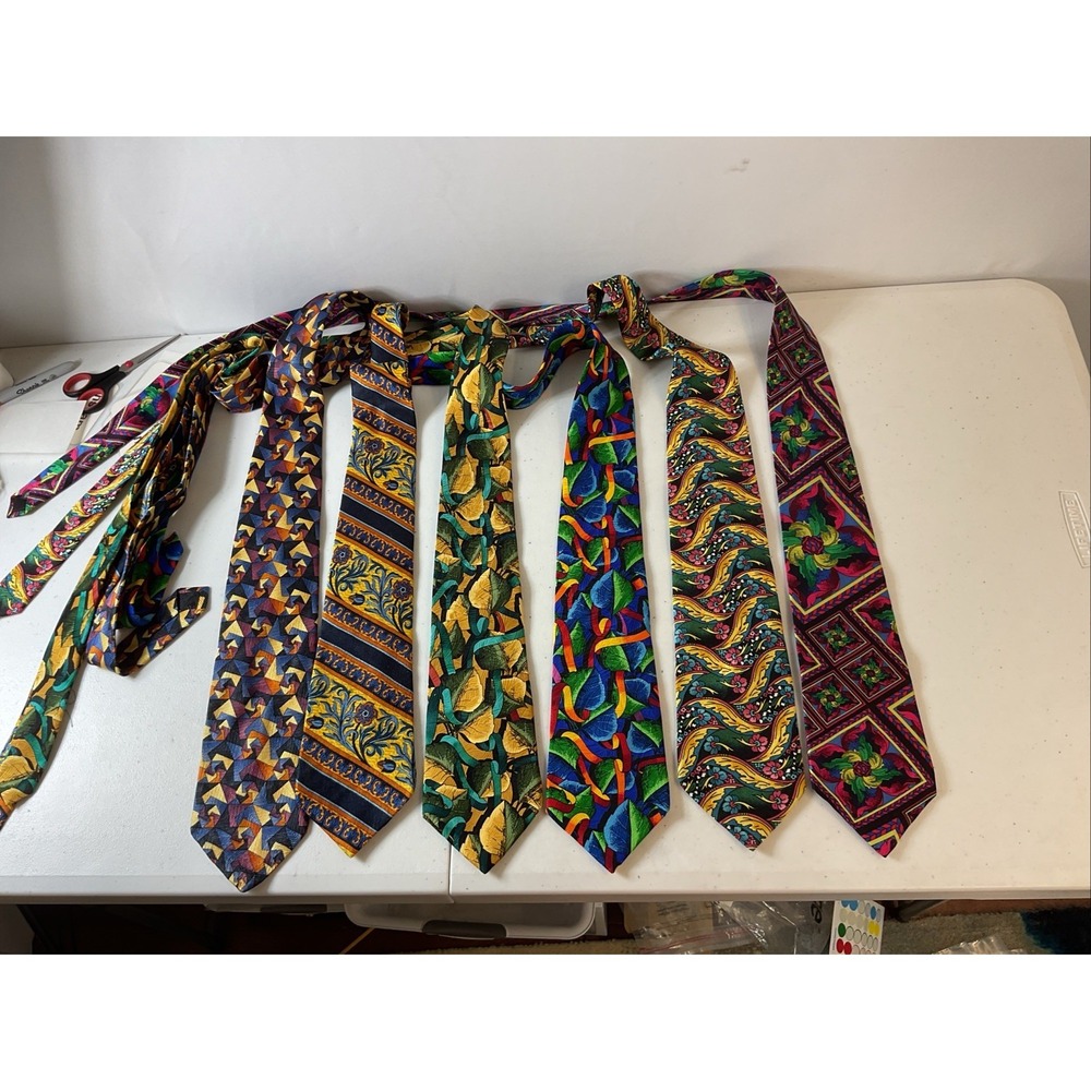 Electric Neckwear Power Ties Neck Tie/Necktie Silk - Lot of 6 colorful